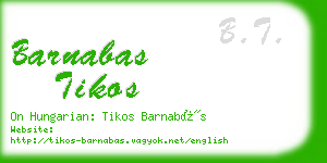 barnabas tikos business card